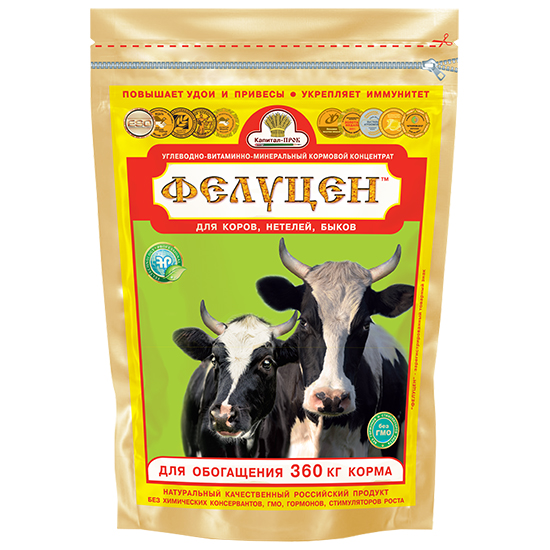 Фелуцен для коров нетелей и быков, гранулы, 3 кг