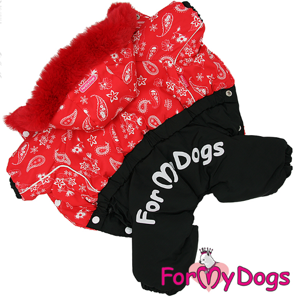 FOR MY DOGS Комбинезон черно/красный для девочек р-р 14
