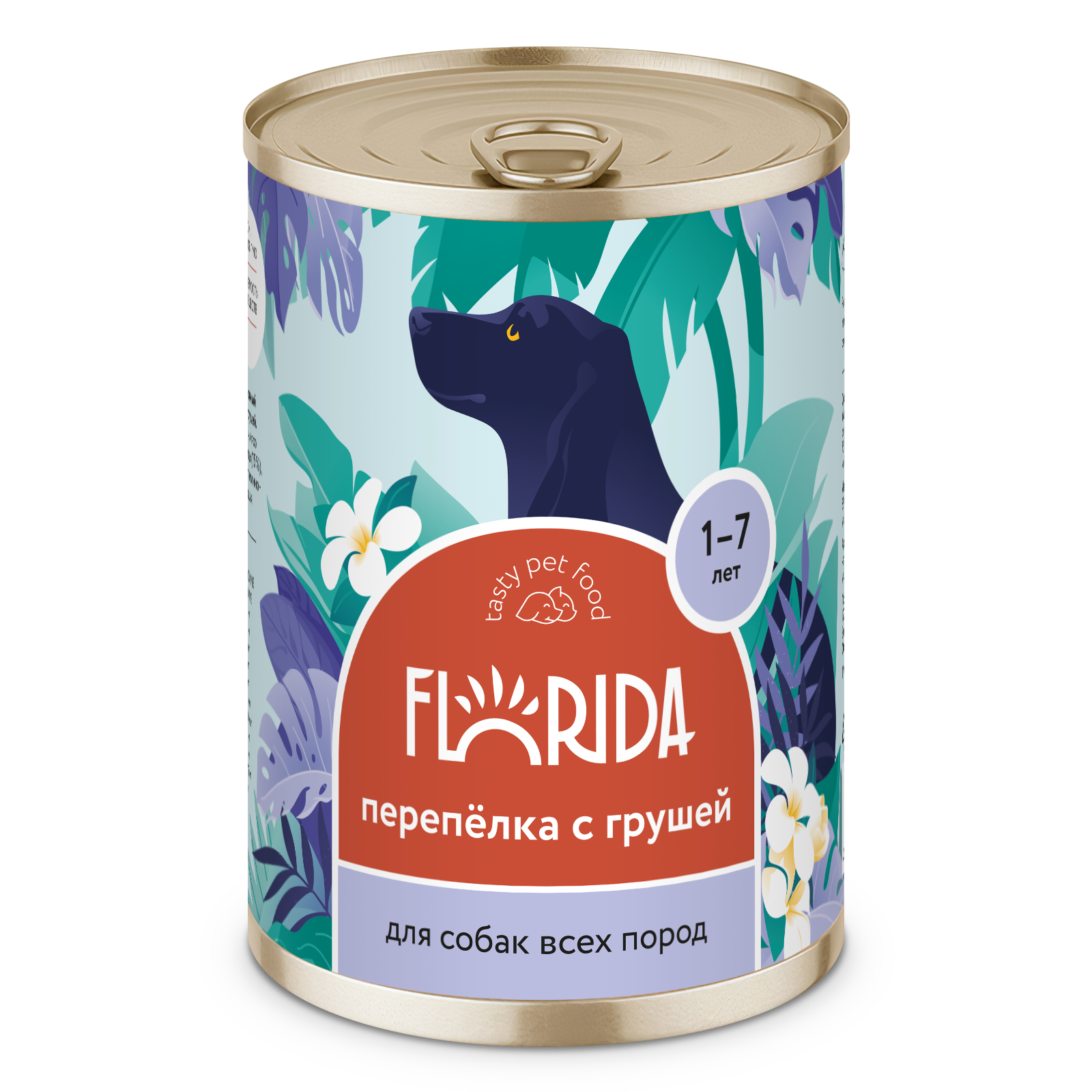 Florida Dog (Флорида Дог) консервы для собак перепёлка с грушей 400 г