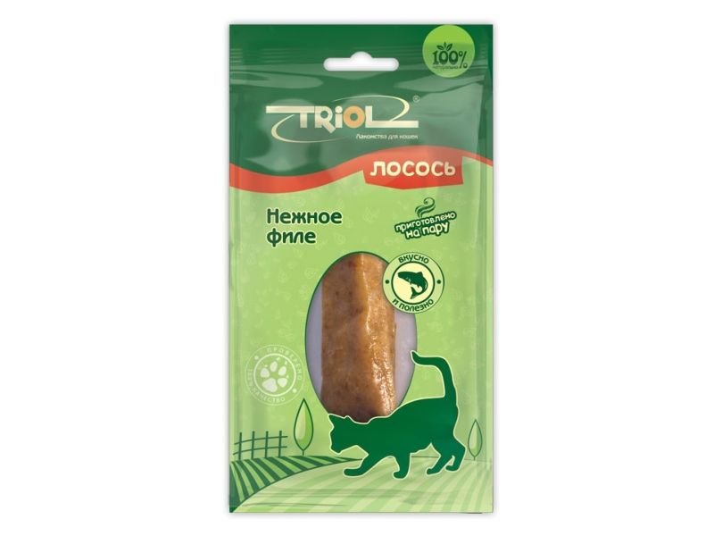 Лакомство д/кошек нежное филе лосося, 20гр 20171011 Triol