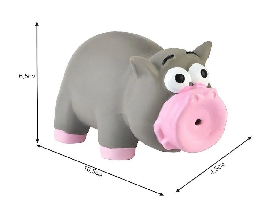 Игрушка для собак "Поросенок" 10,5см, Чистый котик LT17019-S