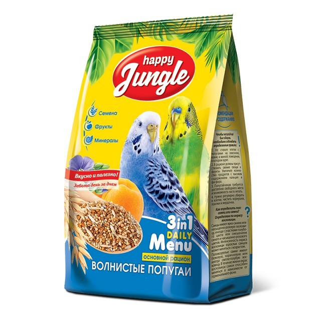 Хэппи Джангл корм для попугаев волнистых 500 г Неотерика