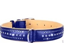 Ошейник  Collar brilliance с большими и маленькими стразами. Синий 38842