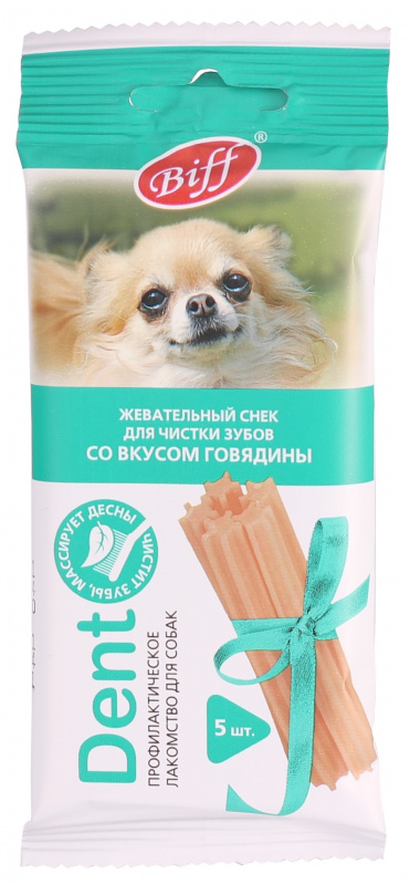 Жевательный снек Dent для мелких собак вкус говядины TITBIT