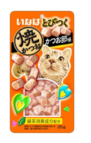 INABA Лакомство запеченое для кошек Tobitsuko Yakikatsuo со вкусом кацуобуси 25 г