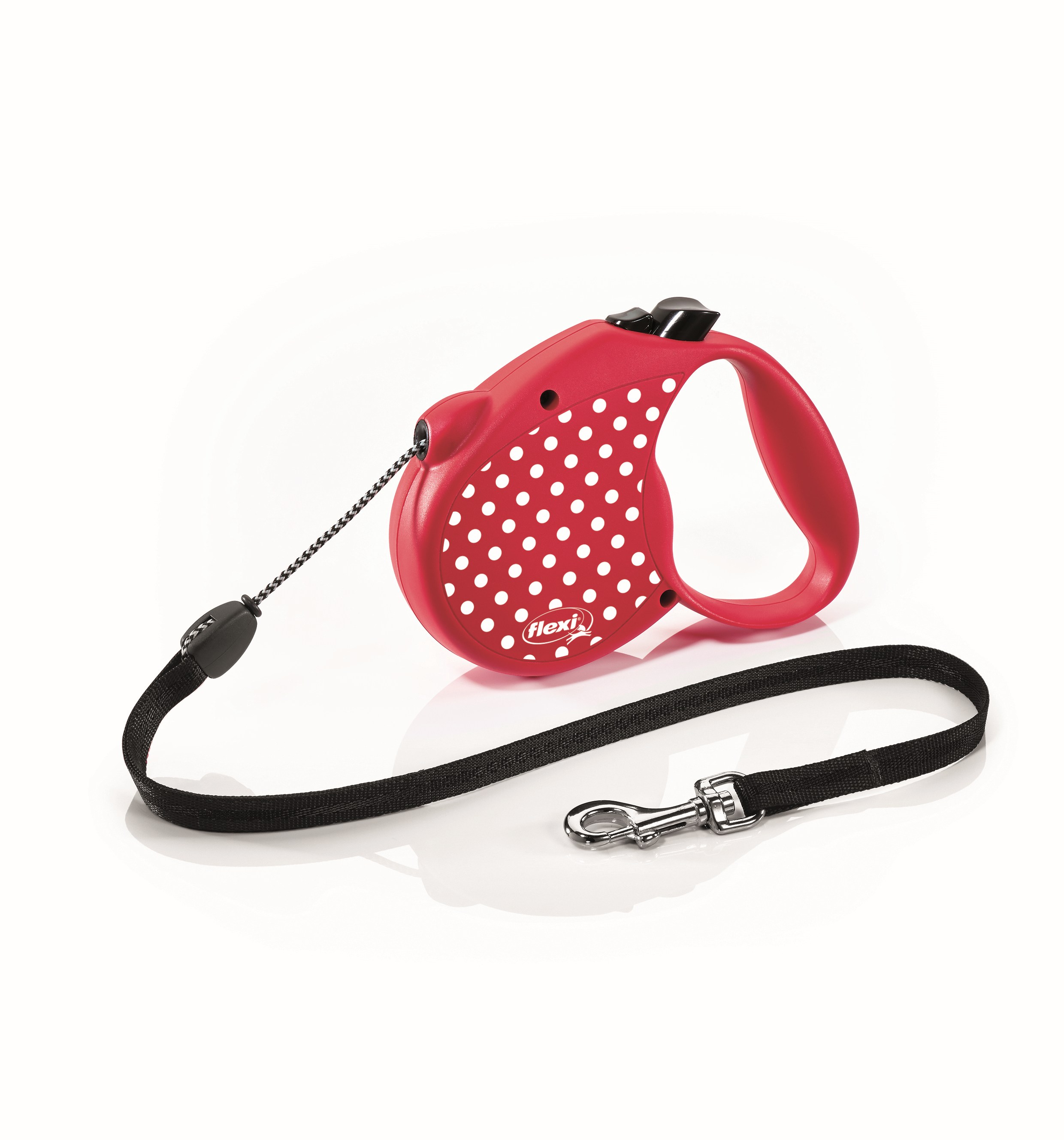 FLEXI Рулетка STANDART DOTS M трос  ремень 5 м до 20 кг красный чили 54203F