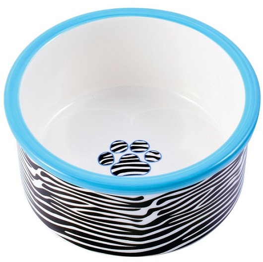 Миска керамическая для собак 600 мл зебра КерамикАрт