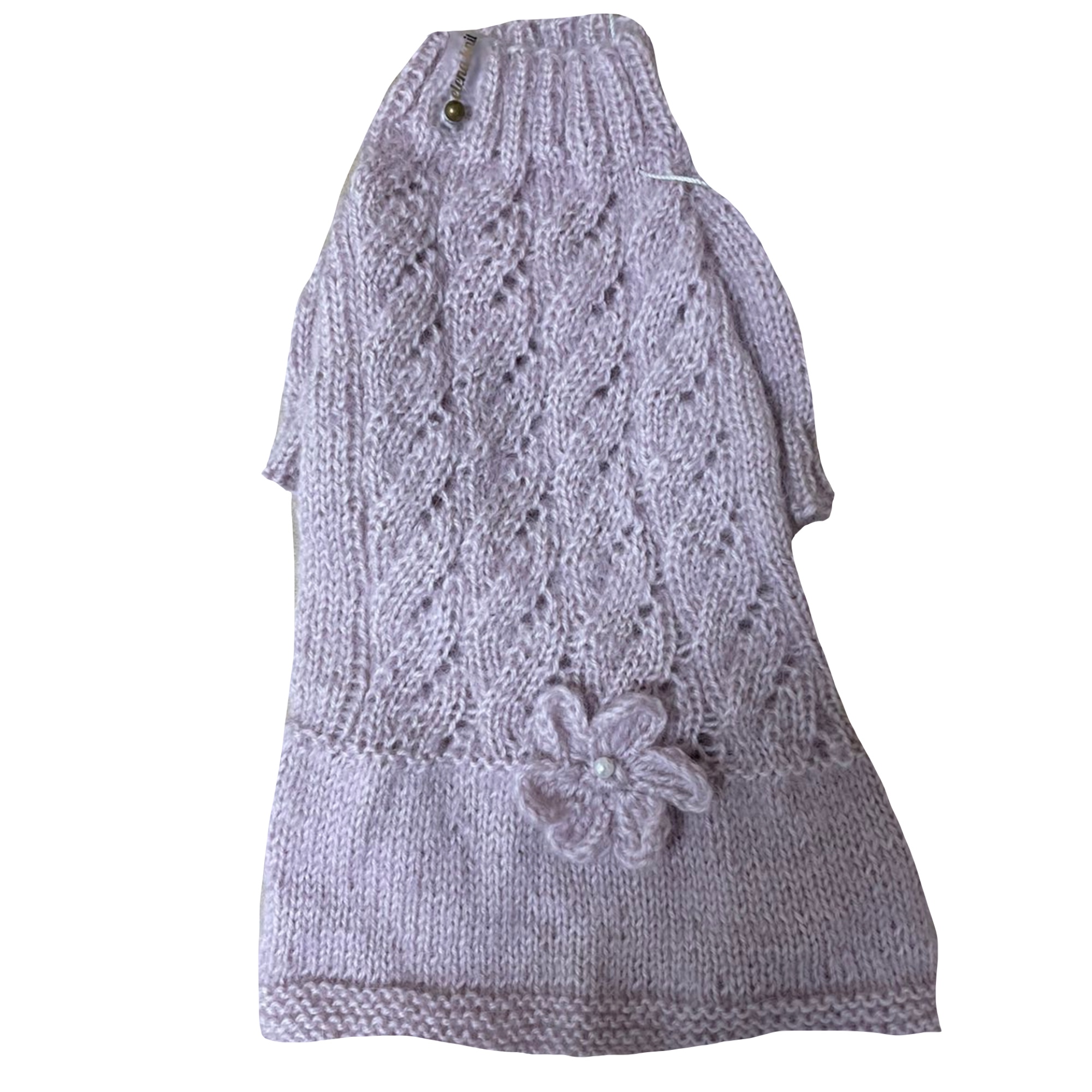 Платье розовое ангора S Hand Made