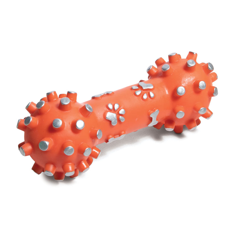 Игрушка для мелких пород из винила Гантель с шипами 16.5 см