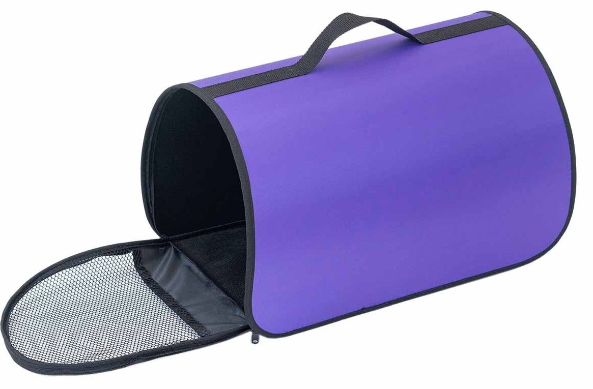 ЧИП Сумка-переноска жёсткая САКВОЯЖ №1 36,5*22*22см (нейлон однотон., пластик) 90001фиол 