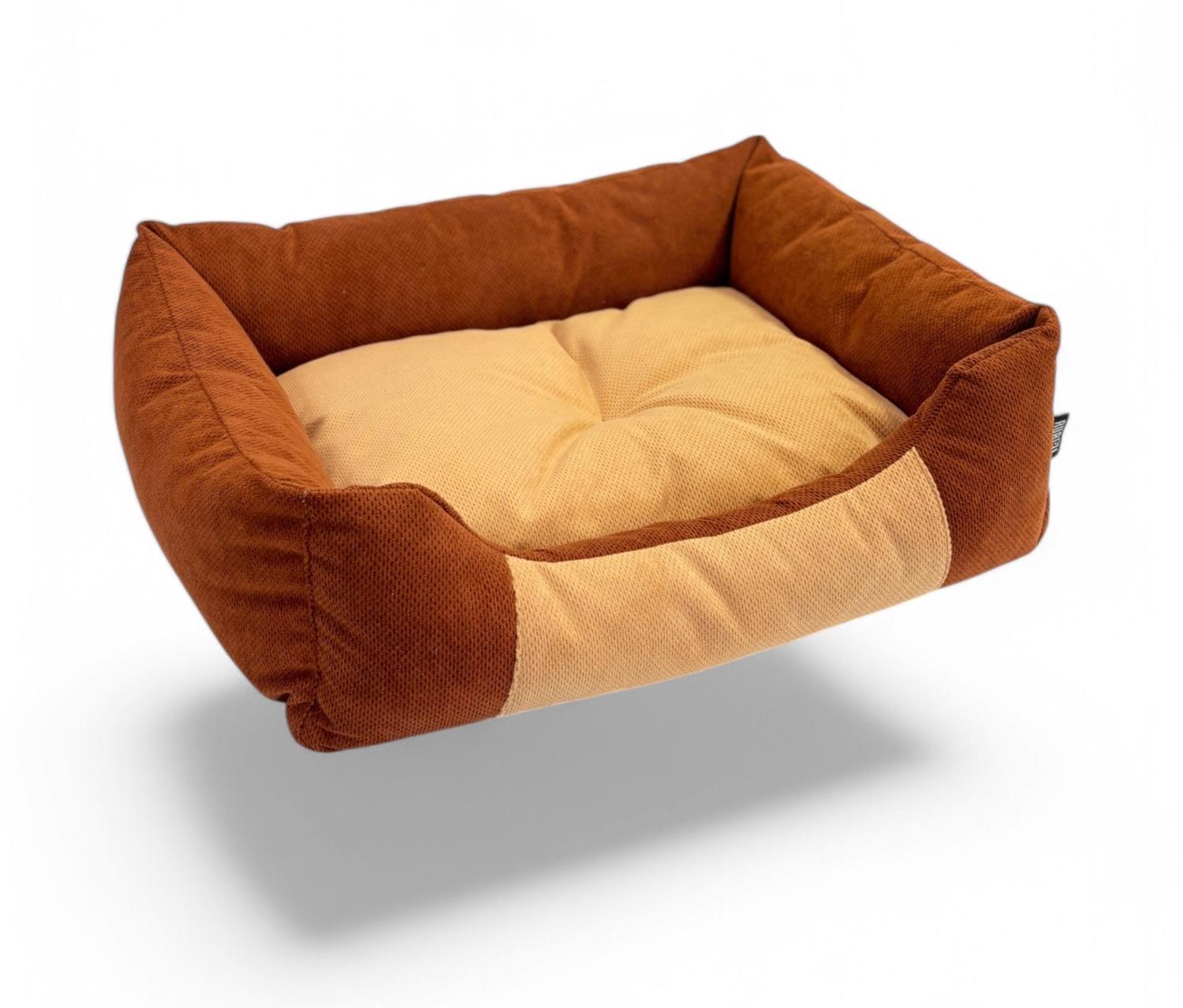 Лежанка для средних собак FRESH, цвет терракотовый / пудровый размер 70х60 см Pride