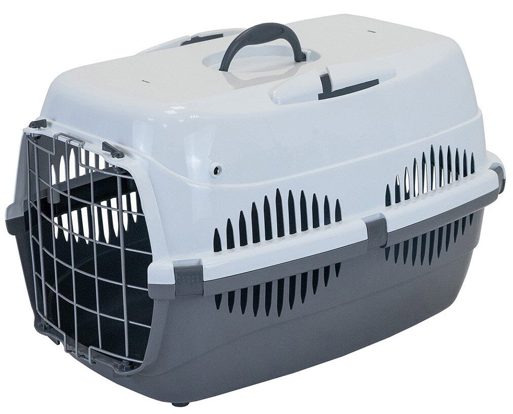 Переноска ZooM "Спутник-3"с мет.дверцей (до15кг) 58*41*36см 4292сер-бел