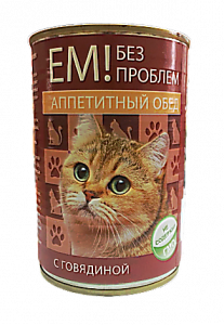 Ем без проблем Аппетитный обед консервы для кошек с индейкой 410 г
