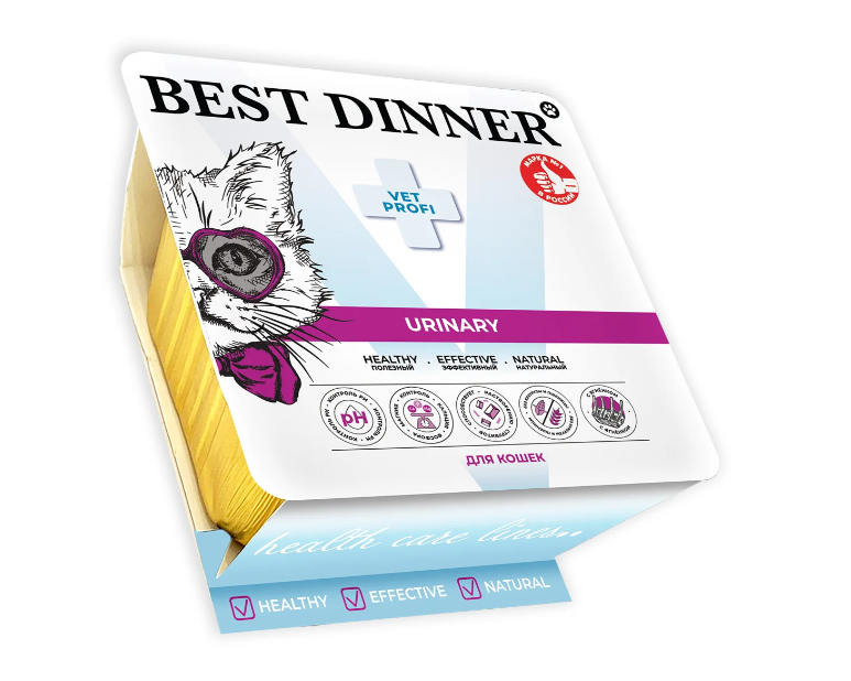 BEST DINNER (Бест Диннер) Vet Profi влажный корм для кошек уринари паштет 100 г