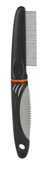 Расческа частая с крутящ. зубом 22 см,пласт.ручка 23771 Тrixie