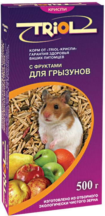 Триол (Triol) Криспи  д/грызунов с фруктами 500 г