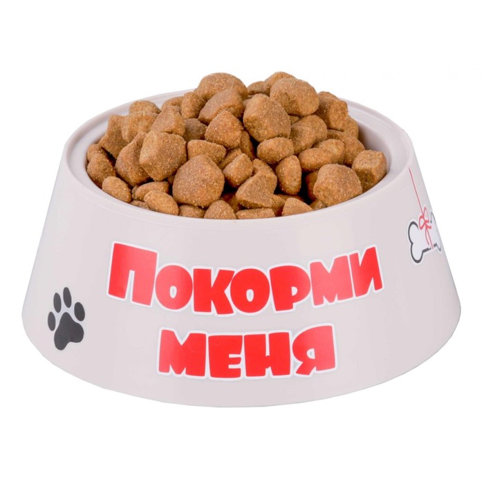 Миска "Дружок" для собак 0,7 л 19*19*7,5 см, красный 4102952 Sima