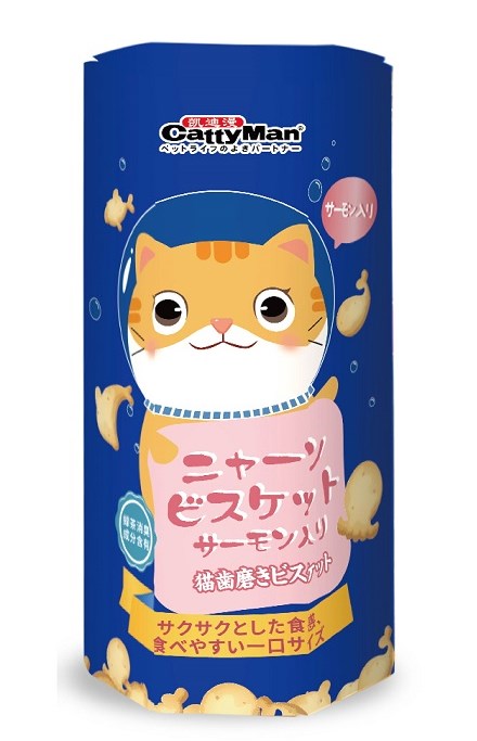 CATTYMAN Молочные бисквиты для кошек на основе королевской сёмги для чистки зубов 60 г