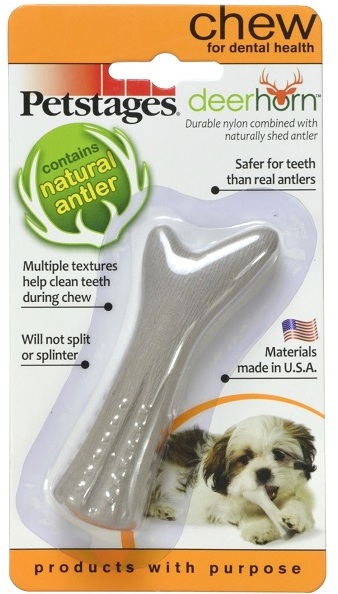 Petstages игрушка для собак Deerhorn, с оленьими рогами 9 cм очень маленькая 667STEX