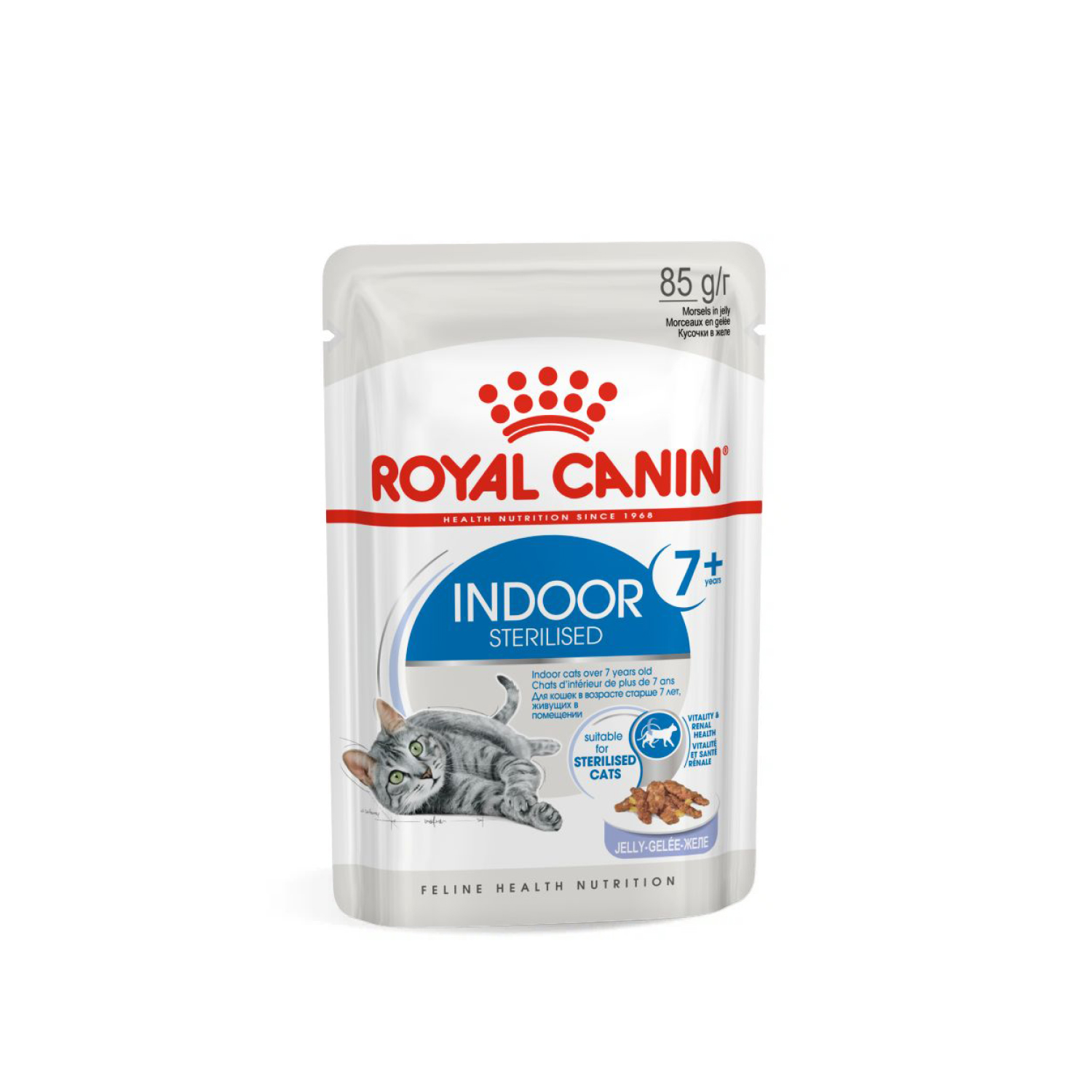 Royal Canin (Роял Канин) Индор Стерилайзд 7+ корм влажный для стареющих кошек в соусе 85 г