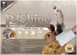 PetShine очищающая варежка-салфетка для грызунов с экстрактом папоротника и протеинами пшеницы и рис