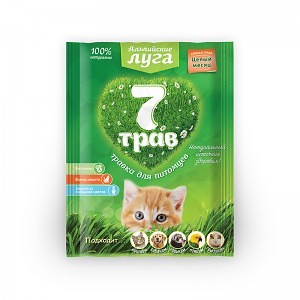 Травка д/кошек 7 трав "Альпийские луга" 50 гр А205 (Неотерика)Экопром