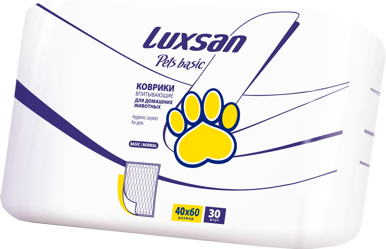 Коврики впитывающие Basic LUXSAN Pets  для животных  40x60 см 1 шт