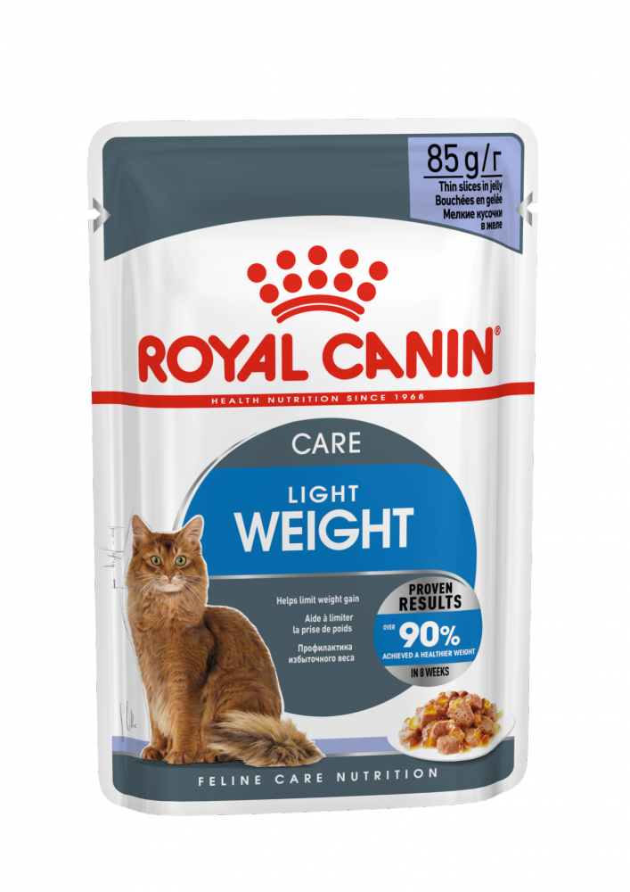 Royal Canin (Роял Канин) Лайт Вейт Кэа корм влажный для кошек с избыточным весом желе для кошек 85 г