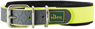 Hunter ошейник для собак Convenience Comfort 50 (37-45 см) /2,5 см биотан.желтый/неон