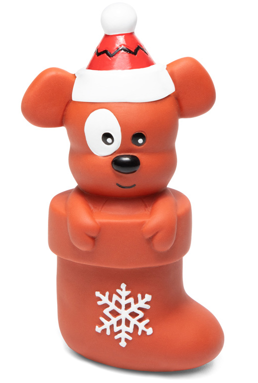 Игрушка виниловая для мелких пород NEW YEAR Собачка 12 см, Triol