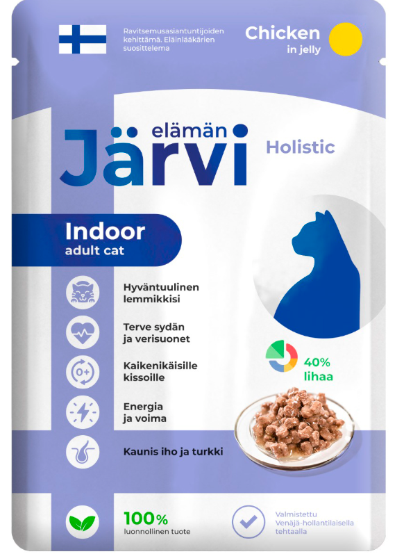 Jarvi (Ярви) влажный корм для взрослых кошек курица в желе, 85 г