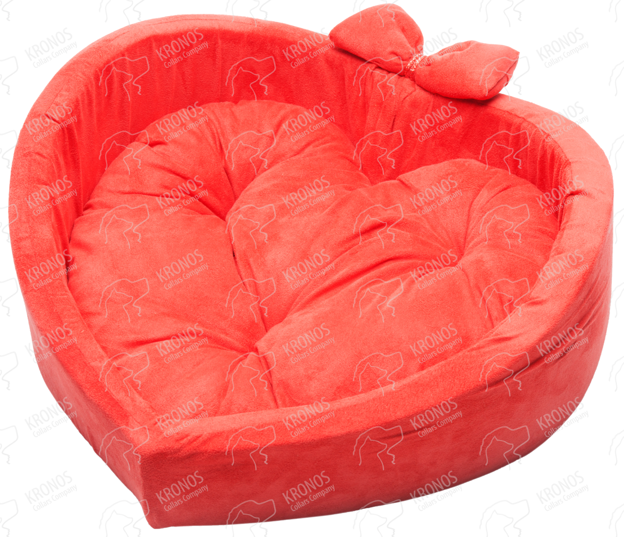 Лежанка в форме сердца имитация замши красная 50*45*17 см Soft heart DS red 2 11102052