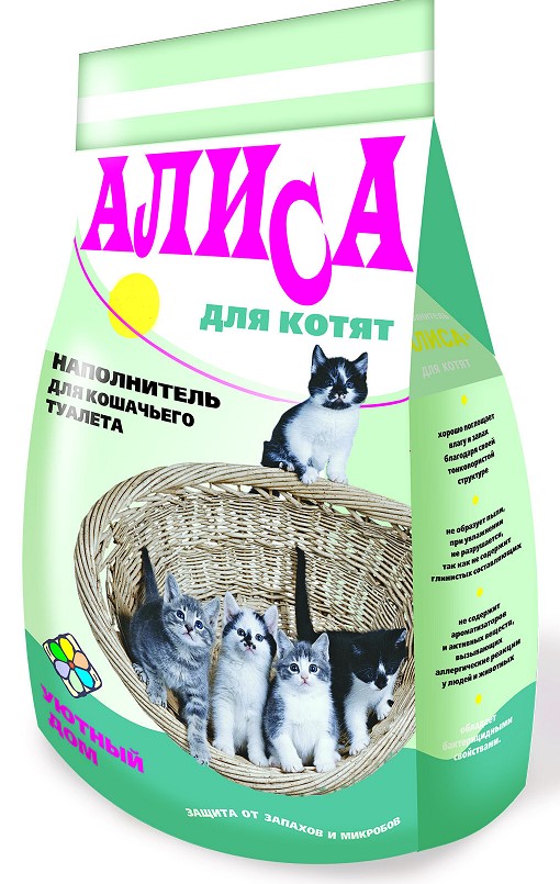 Наполнитель Алиса для котят 4,6 л (упак.4шт.)