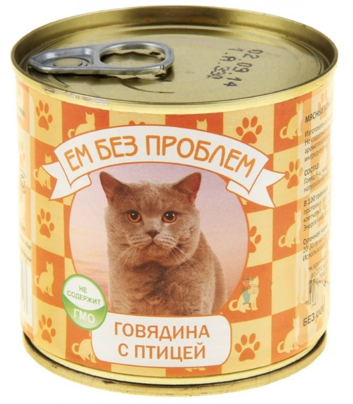 Ем без проблем консервы для кошек Говядина с птицей 410 г