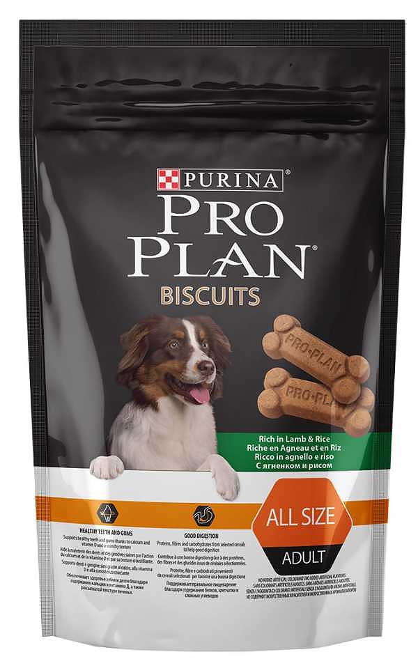 Лакомство PROPLAN DOG biscuits ягненок/рис 400 г PR12333276