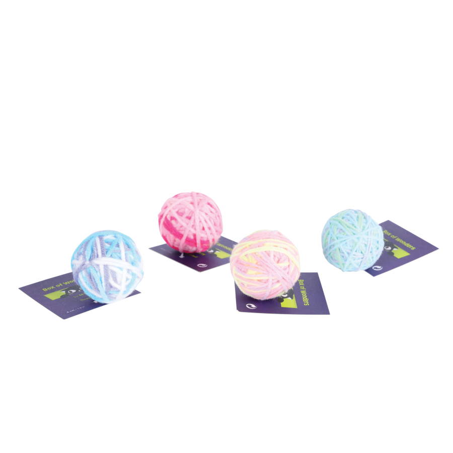 Игрушка для кошек WONDERS Клубок из ниток 5см (бокс 100шт) Mpets