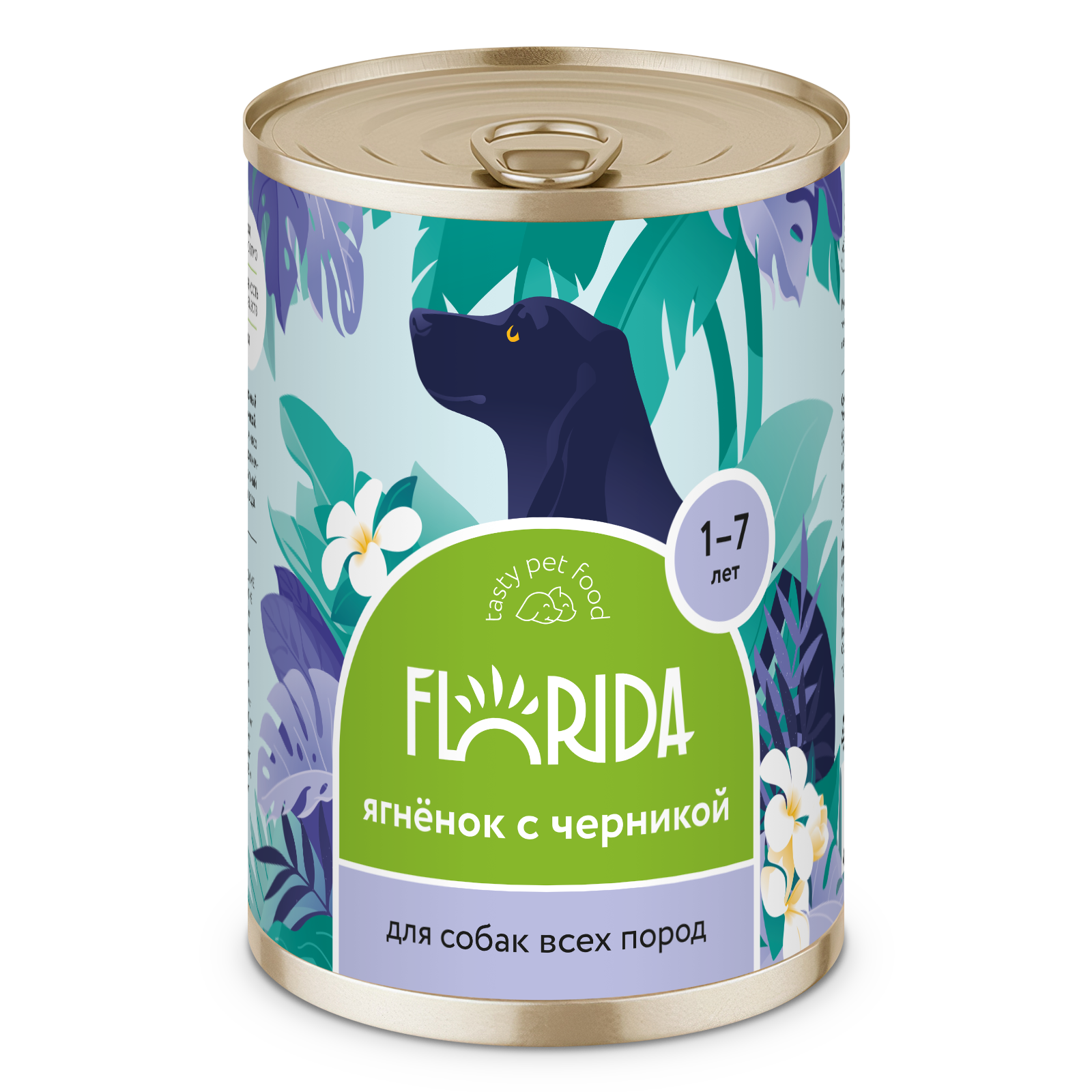 Florida Dog (Флорида Дог) консервы для собак ягнёнок с черникой 240 г