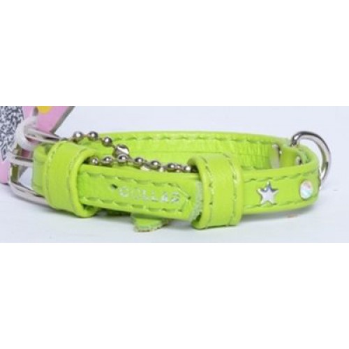 Ошейник "Collar Glamour" с клеевыми стразами (ширина 10 мм, длина 18-21 см) зеленый 32505