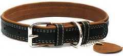 Ошейник "Collar Soft"  черный верх 35 мм*57-71 см 7216