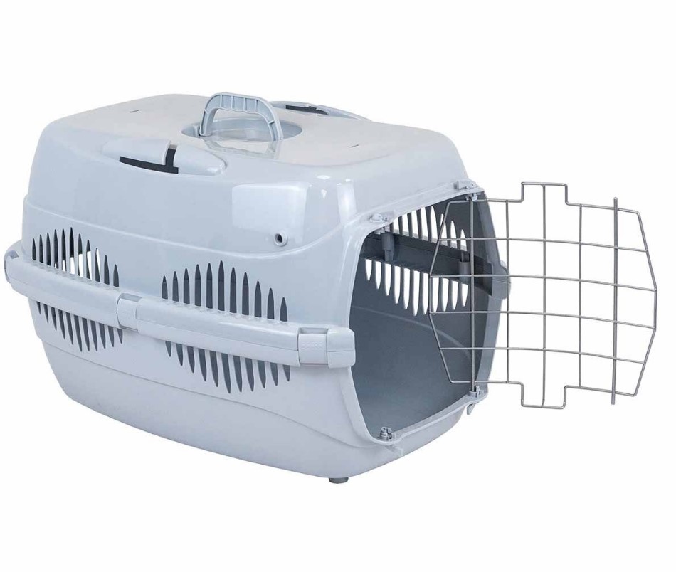 Переноска ZooM "Спутник-3"с мет.дверцей (до15кг) 58*41*36см 4292св.сер-св.сер