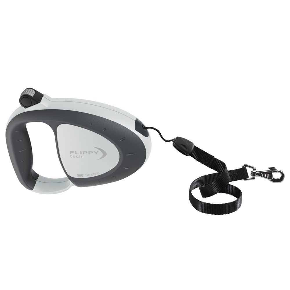 Поводок-рулетка FLIPPY TECH LARGE серый - шнур 5 м, 50 кг 75030015 Ферпласт