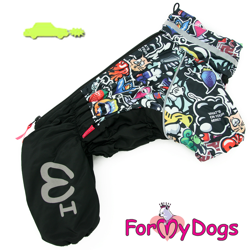 FOR MY DOG Комбинезон черный Street Art для мальчиков (16) FW983-2021 M