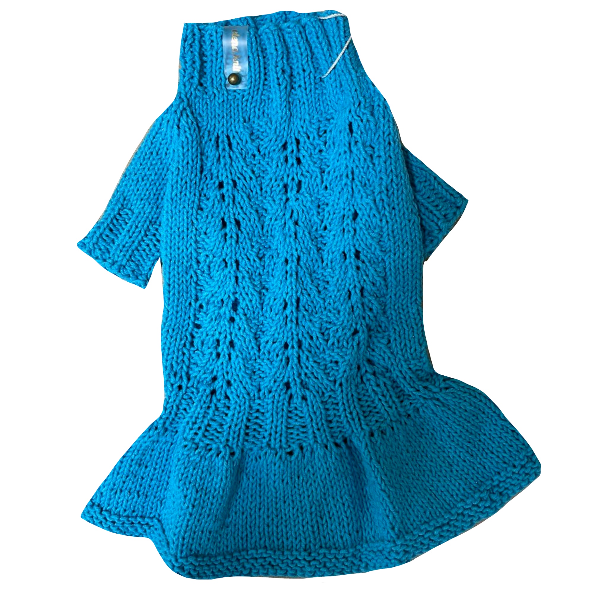Платье бирюза хлопок S Hand Made