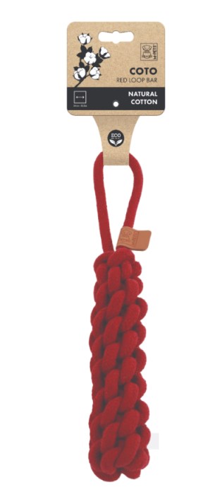 Игрушка для собак COTO перетяжка красная 34 см (хлопок) Mpets 