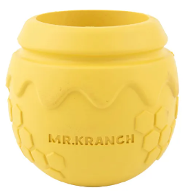 Игрушка для собак Горшочек меда 9*8 см желтая с ароматом сливок, Mr.Kranch 