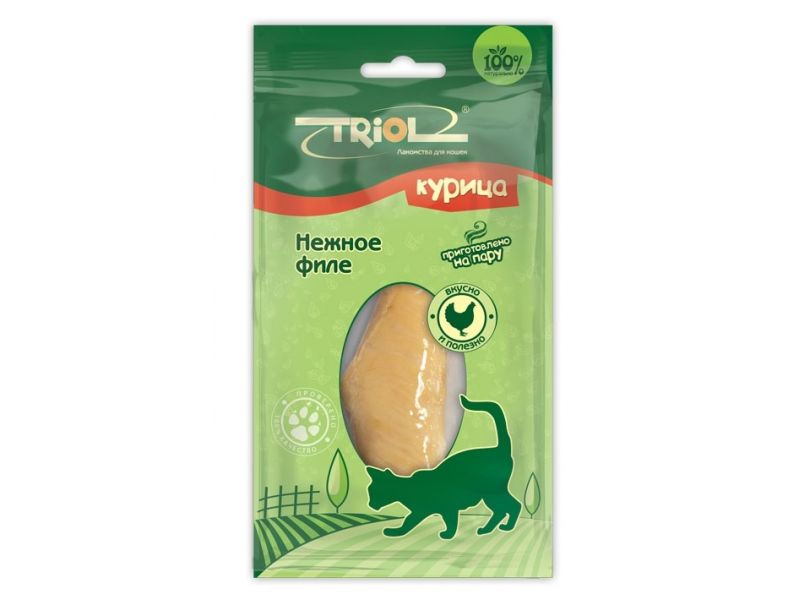 Лакомство д/кошек нежное филе курицы, 20гр 20171009 Triol