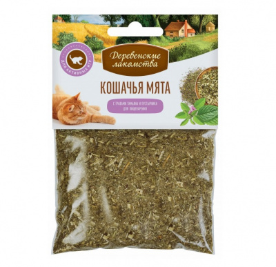 Деревенские лакомства 0,015кг кошачья мята Тимьян + пустырник (72970063)