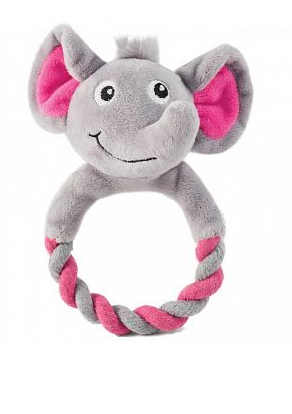 Игрушка мягкая для щенков "Слоник с кольцом", PUPPY 160 мм Triol