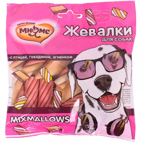 Мнямс лакомство для собак "Жевалки MAXMALLOWS" с птицей, говядиной и ягненком 704161