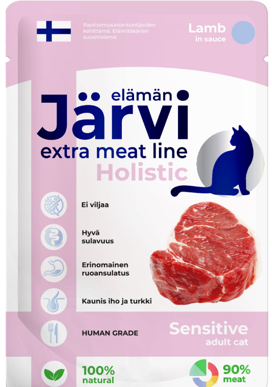 Jarvi (Ярви) Extra meat влажный корм для кошек с чувствительным пищеварением ягненок в соусе, 85 г